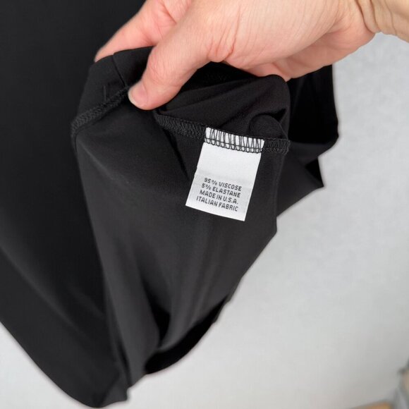 Bryn Walker Oversized Tunic Dress Size M Black Stretch Lagenlook Neutral Stretch - Picture 6 of 12